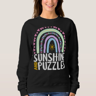 Sudadera Sunshine And Puzzles Cute Mujeres Gráficas Arcoiri