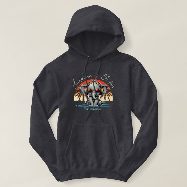 Sudadera Sunshine de primavera y Ele-fun Retro Beach Getawa (Diseño del anverso)