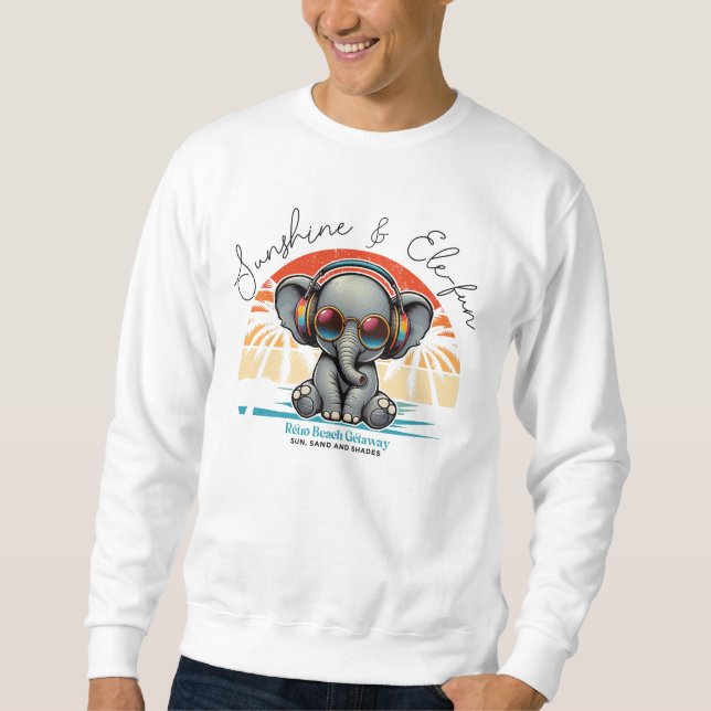 Sudadera Sunshine de primavera y Ele-fun Retro Beach Getawa (Anverso)