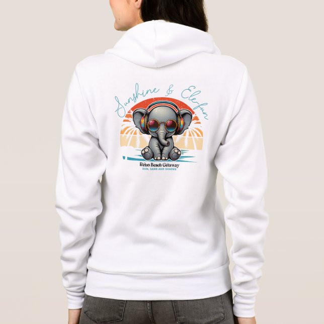 Sudadera Sunshine de primavera y Ele-fun Retro Beach Getawa (Reverso)