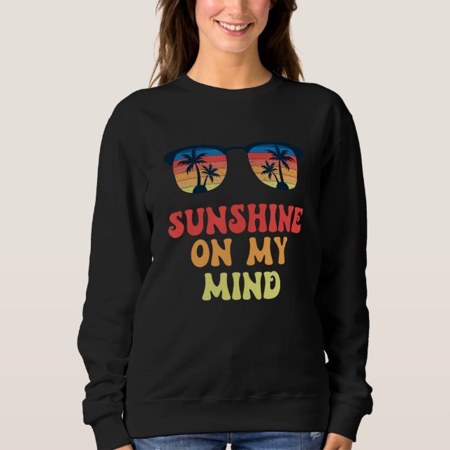 Sudadera Sunshine En Mi Mente Islas De Verano Palm Trees Fa (Anverso)
