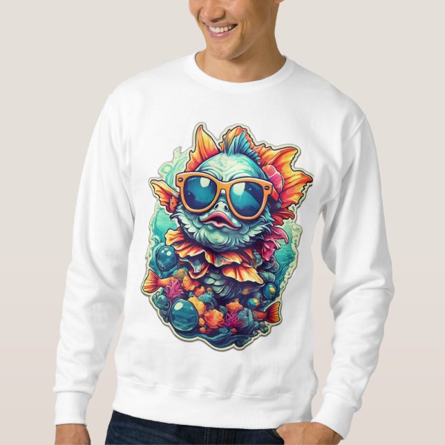 Sudadera Sunshine Splash Funky Fish Tee. (Anverso)