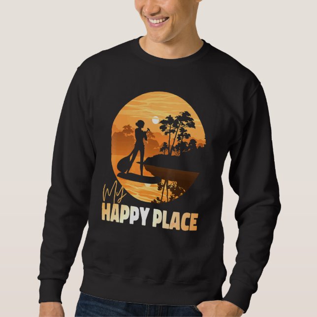 Sudadera SUP Paddleboard My Happy Place Chica Sunset (Anverso)