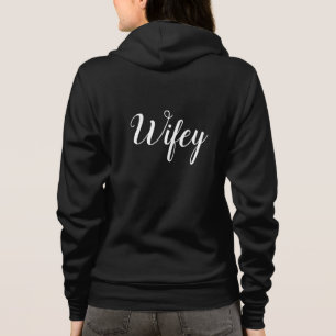 Sudadera Super Cute Wifey Hoody en negro