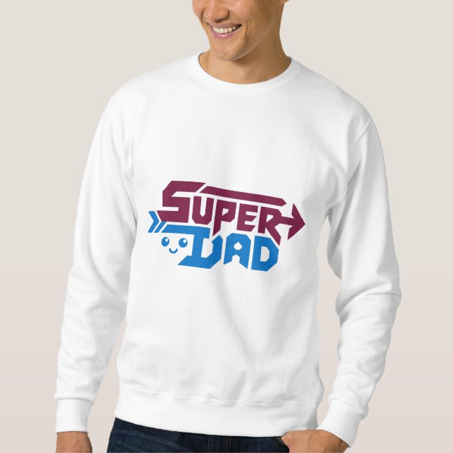 Sudadera Super Dad Gamer Gift – Cute Retro (Anverso)