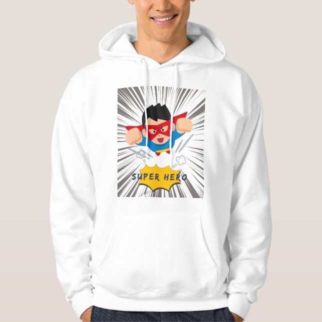 Sudadera Super Hero Kid - Poder de Personalizado de estilo  (Anverso)