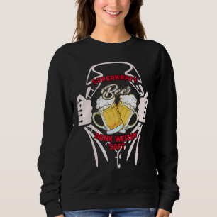 Sudadera Super Poder Gracias Al Jugo De Trigo Superhéroe, U