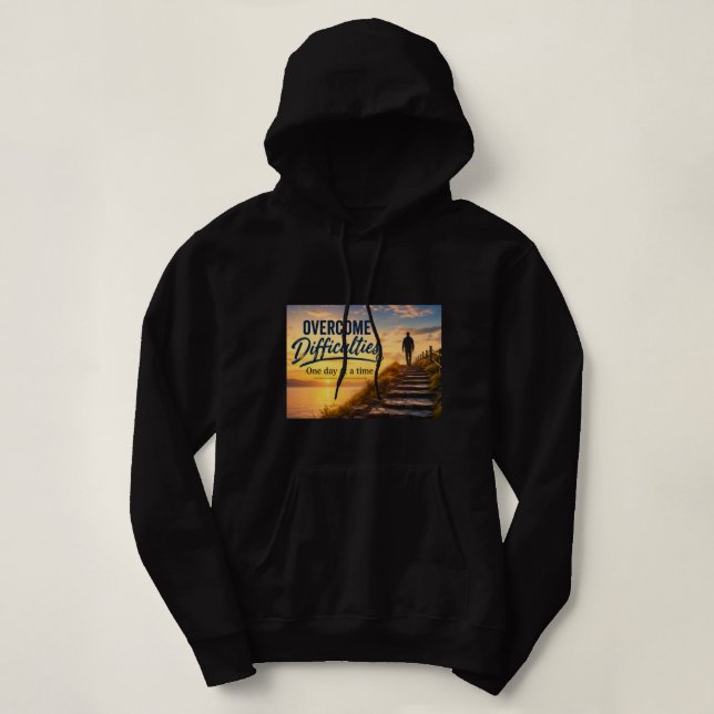 Sudadera Superar Dificultades Un Día a la Vez (Diseño del anverso)