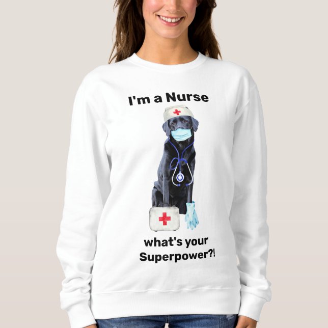 Sudadera Superenfermera profesional de medicina de perro (Anverso)