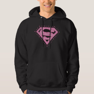 Sudadera Supergirl apenó negro y rosa del logotipo