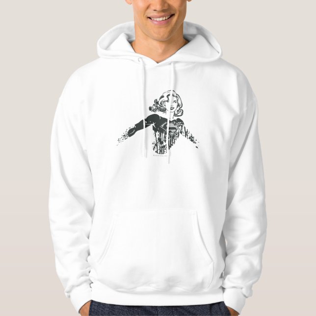 Sudadera Supergirl Black and White Drawing 1 (Anverso)
