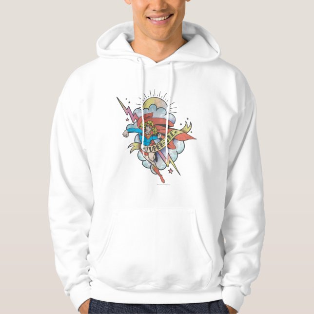 Sudadera Supergirl Flying Lightning Tattoo (Anverso)