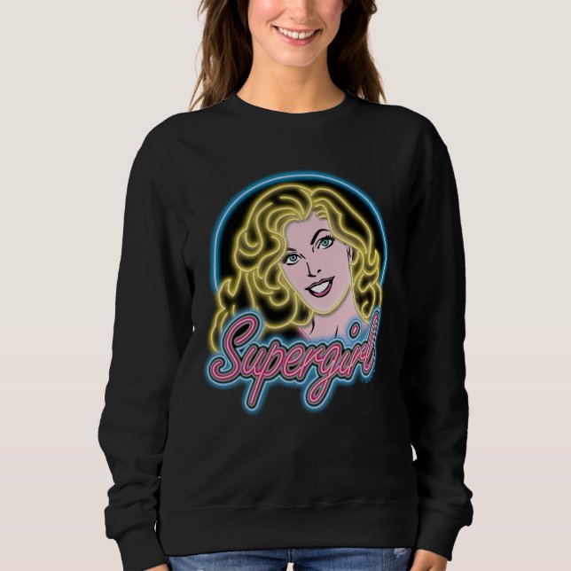 Sudadera Supergirl Retro Neon Lights Graphic (Anverso)