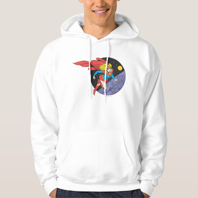 Sudadera Supergirl salta en espacio (Anverso)