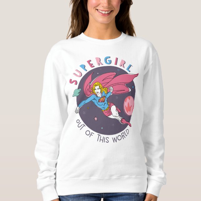 Sudadera Supergirl Volando hacia arriba Ilustracion (Anverso)