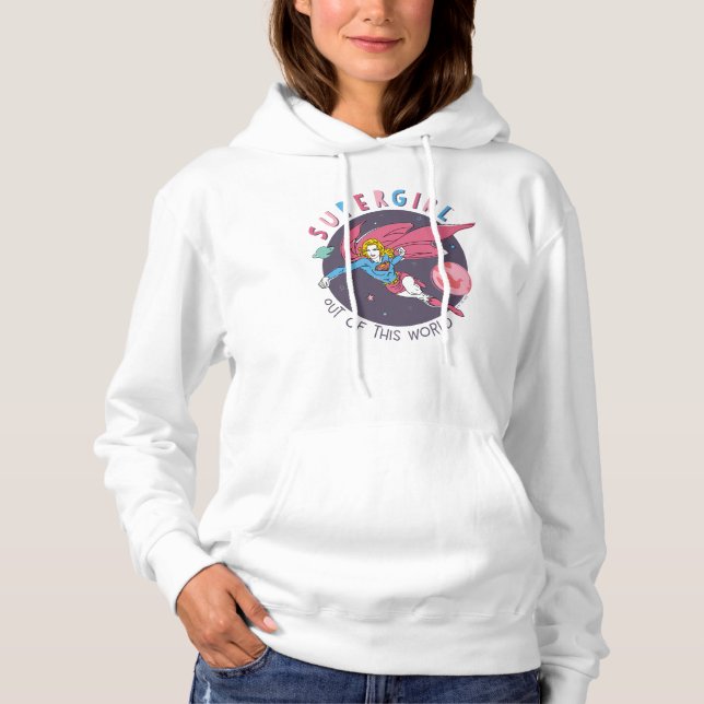 Sudadera Supergirl Volando hacia arriba Ilustracion (Anverso)