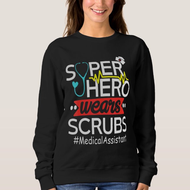 Sudadera Superhéroes de asistente médico llevan Enfermería  (Anverso)