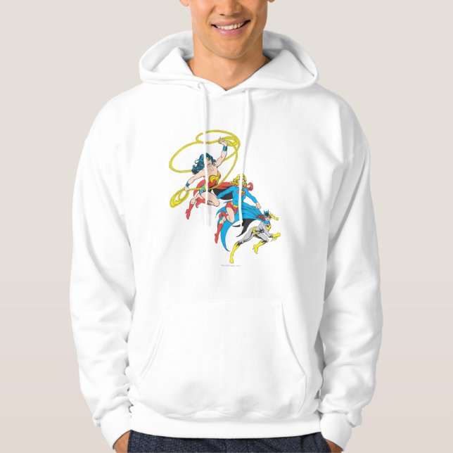 Sudadera Superheroínas saltan (Anverso)