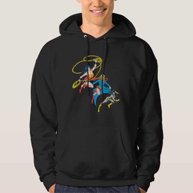 Sudadera Superheroínas saltan (Anverso)