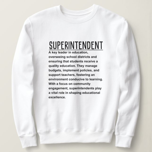 Sudadera Superintendente (Anverso del diseño)