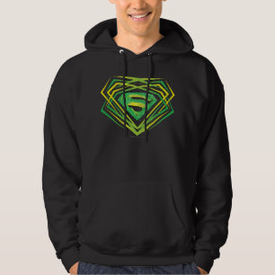 Sudadera Supermán estilizado  Logo Decorativo Verde