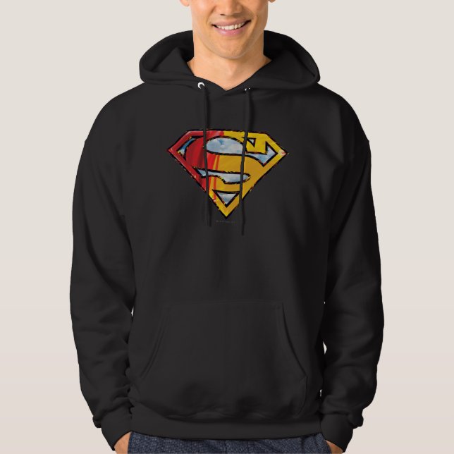 Sudadera Superman S-Shield | Logo rojo y Naranja (Anverso)