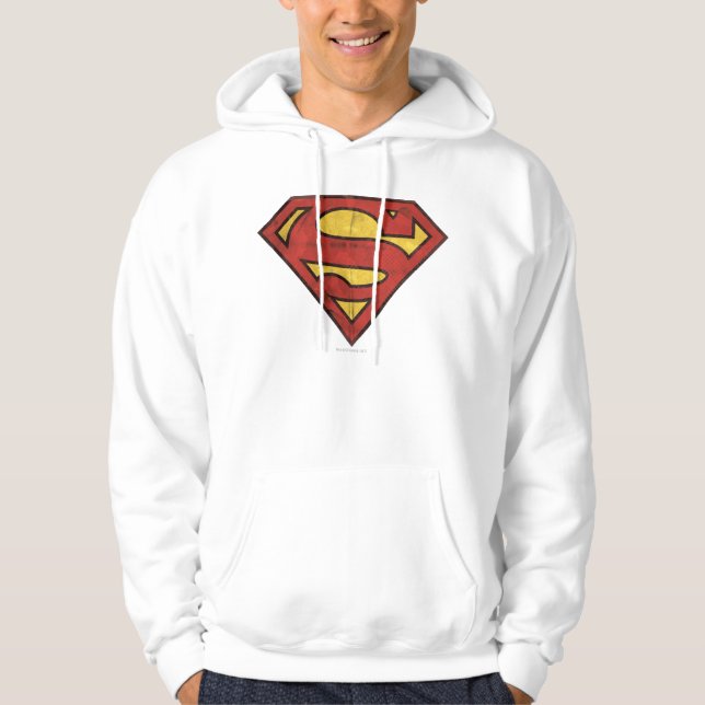 Sudadera Superman S-Shield | Logotipo Grunge (Anverso)