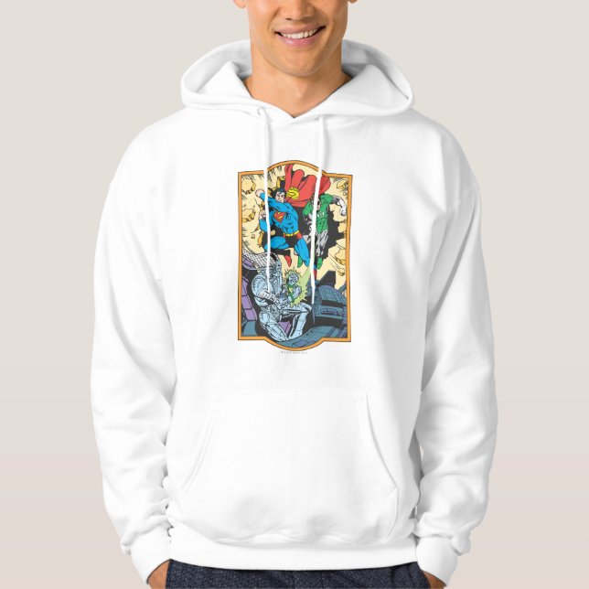 Sudadera Superman y Green Lantern en la lucha contra Braini (Anverso)