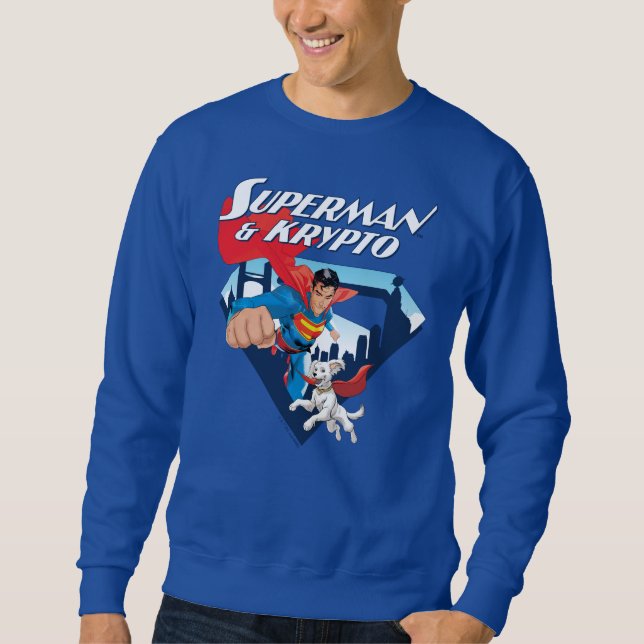 Sudadera Superman y Krypto Soar (Anverso)