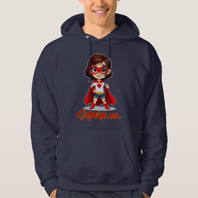 Sudadera Supermom – Cute Mother Superhero Design (Anverso)