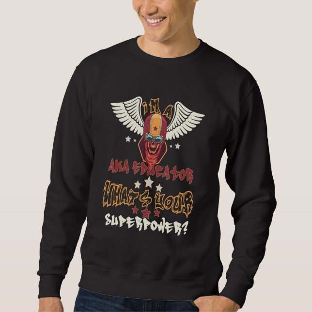 Sudadera Superpotencia del educador de Aka (Anverso)