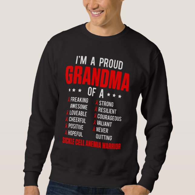 Sudadera Superviviente de anemia falciforme Abuela orgullos (Anverso)