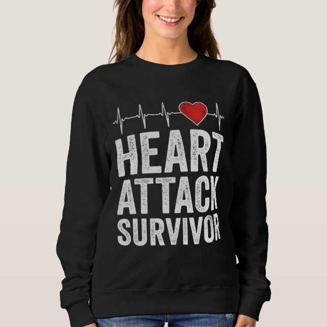 Sudadera Superviviente de ataque cardíaco Conciencia de la  (Anverso)