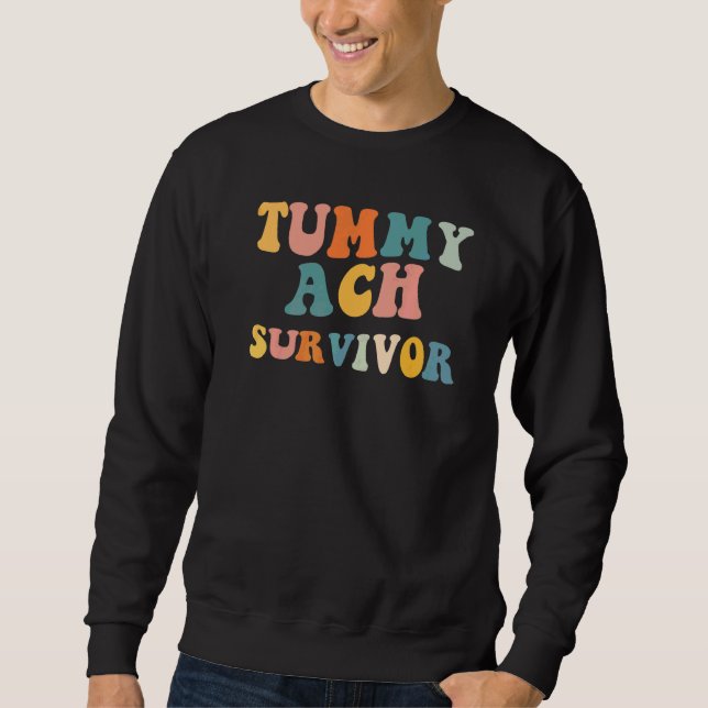 Sudadera superviviente de dolor de barriga Dolor de estómag (Anverso)
