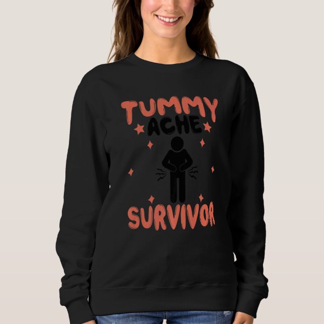 Sudadera Superviviente de dolor de barriga Recuperación de  (Anverso)