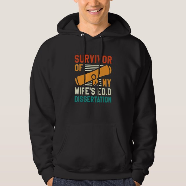 Sudadera Superviviente de la tesis doctoral Ed D de mi espo (Anverso)