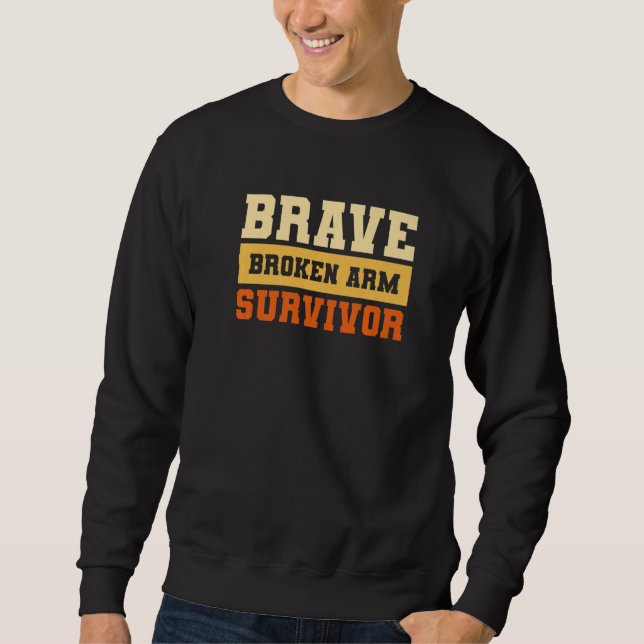 Sudadera Superviviente Valiente de Brazo Roto Lesión Ósea R (Anverso)