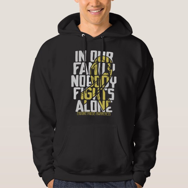 Sudadera Support Endometriosis Warrior Family Disease Aware (Anverso)