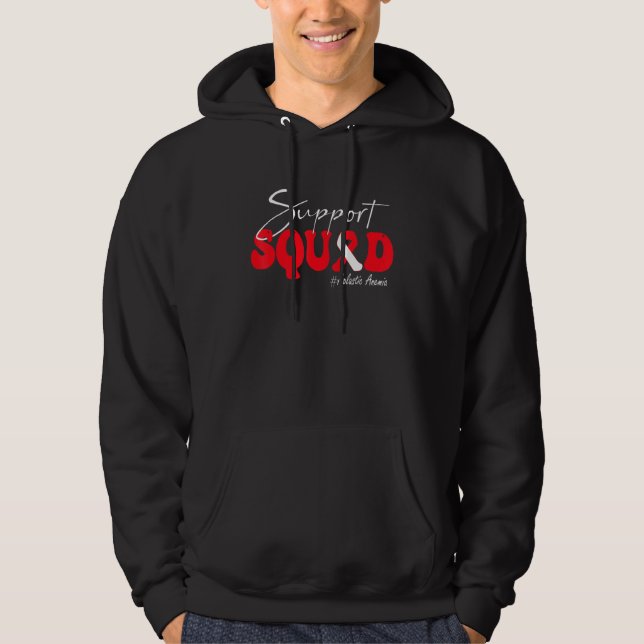 Sudadera Support Squad Aplastic Anemia Awareness Red & Whit (Anverso)