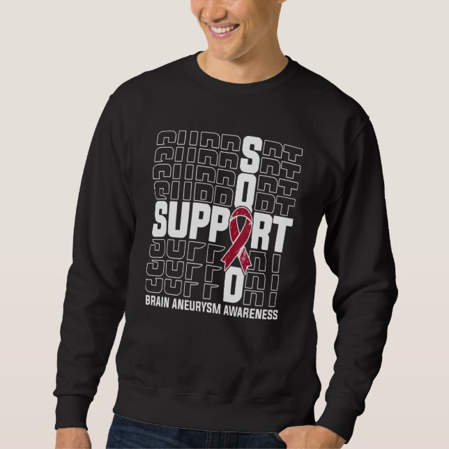 Sudadera Support Squad Brain Aneurysm Awareness (Anverso)