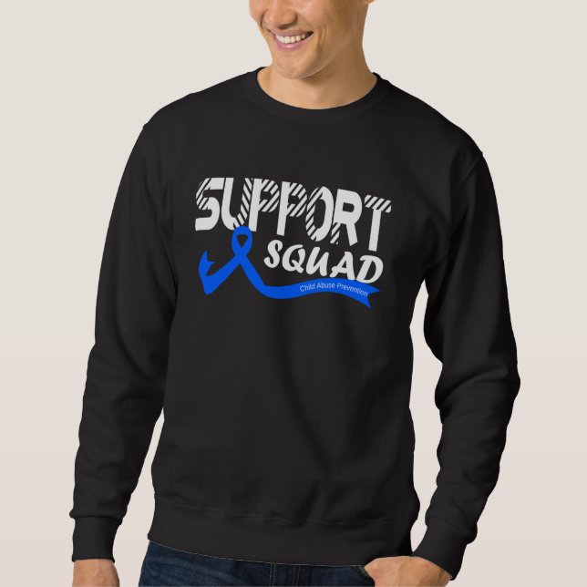 Sudadera Support Squad Child Abuse Prevention Awareness Rib (Anverso)