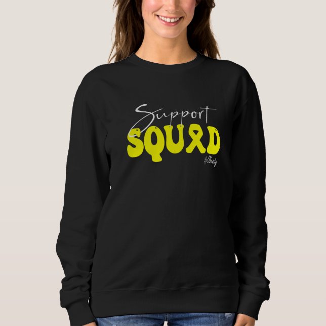Sudadera Support Squad Obesity Awareness Yellow Ribbon   (Anverso)