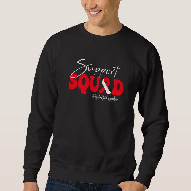 Sudadera Support Squad Septo Optic Dysplasia Awareness Red  (Anverso)
