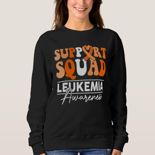 Sudadera Support Squad Sunflower Hair Leukemia Awareness (Anverso)
