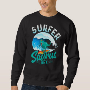 Sudadera Surf Dino Beach Surfer Dinosaur Rex Surf