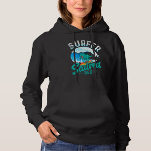 Sudadera Surf Dino Beach Surfer Dinosaur Rex Surf