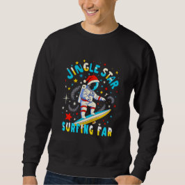 Sudadera Surf espacial con Santa en diseño de aventura cósm