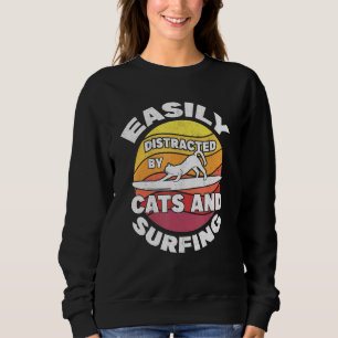 Sudadera Surf Femenino Surf Gatos De Surfista Y Surf