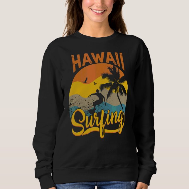 Sudadera Surf Hawaii Hawaii Beach Surfing (Anverso)