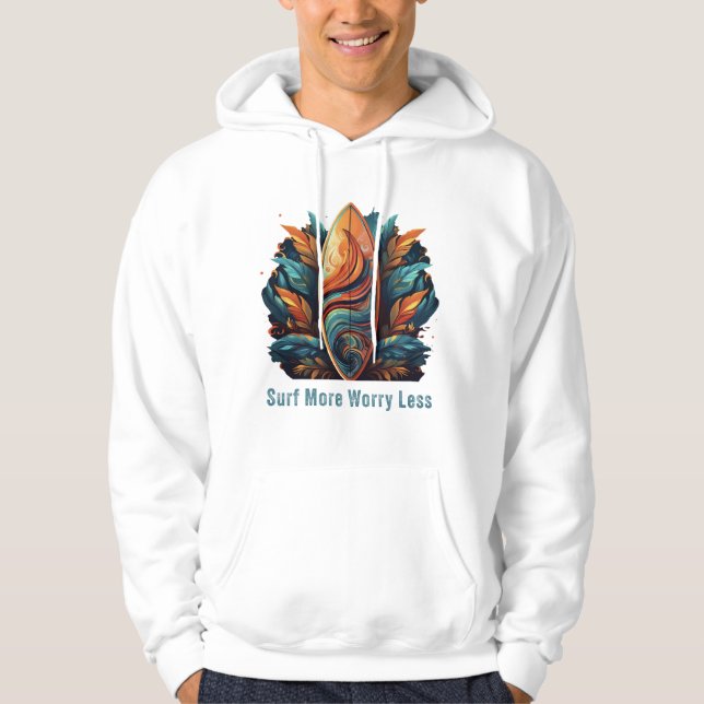 Sudadera Surf Más Preocupación Menos (Anverso)